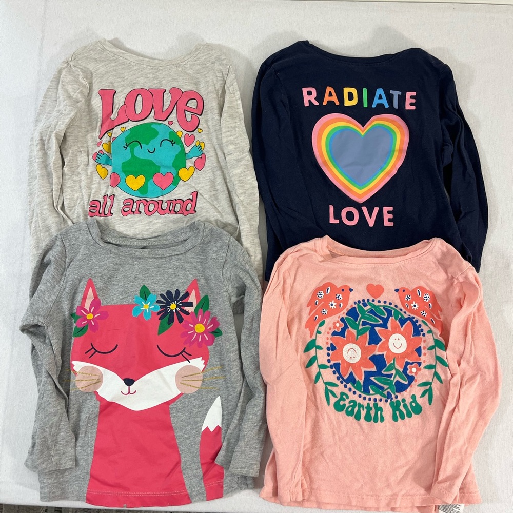 Bundle - Girls 3T long sleeved graphic printed shirts